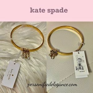 Kate Spade ‘How Charming’ Gold Plated Charm Bangle Bracelet